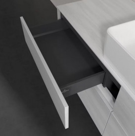 Тумба под раковину Villeroy & Boch Collaro 140х50 см с подсветкой ДСП белое дерево C045B0E8