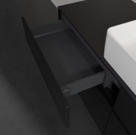 Тумба під раковину Villeroy & Boch Collaro 140х50 см із підсвічуванням МДФ чорний матовий лак C045B0PD