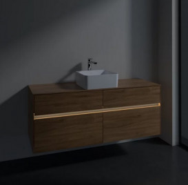 Тумба под раковину Villeroy & Boch Collaro 140х50 см с подсветкой ДСП дуб канзас C045B0RH