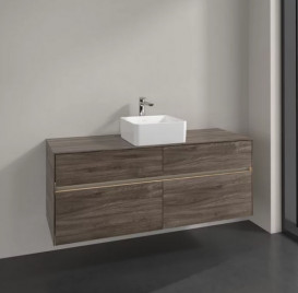 Тумба під раковину Villeroy & Boch Collaro 140х50 см із підсвічуванням ДСП кам'яний дуб C045B0RK