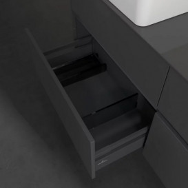 Тумба под раковину Villeroy & Boch Collaro 140х50 см с подсветкой МДФ глянцевый серый C046B0FP
