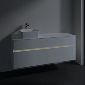 Тумба под раковину Villeroy & Boch Collaro 140х50 см с подсветкой ДСП матовый белый C046B0MS
