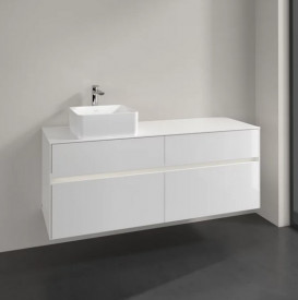 Тумба под раковину Villeroy & Boch Collaro 140х50 см с подсветкой ДСП матовый белый C046B0MS