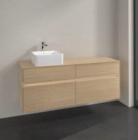 Тумба под раковину Villeroy & Boch Collaro 140х50 см с подсветкой ДСП северный дуб C046B0VJ