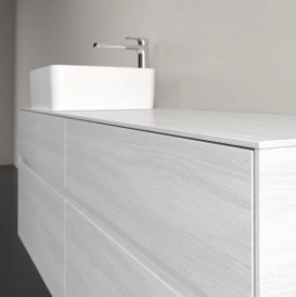 Тумба под раковину Villeroy & Boch Collaro 140х50 см с подсветкой ДСП белое дерево C046B0E8