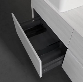 Тумба под раковину Villeroy & Boch Collaro 140х50 см с подсветкой ДСП белое дерево C046B0E8