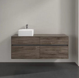 Тумба під раковину Villeroy & Boch Collaro 140х50 см із підсвічуванням ДСП кам'яний дуб C046B0RK