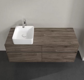 Тумба під раковину Villeroy & Boch Collaro 140х50 см із підсвічуванням ДСП кам'яний дуб C046B0RK