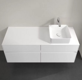 Тумба под раковину Villeroy & Boch Collaro 140х50 см с подсветкой МДФ глянцевый белый C047B0DH