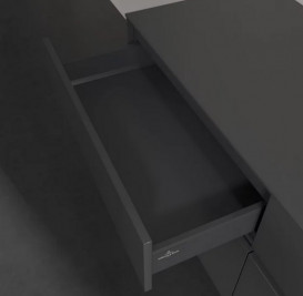 Тумба под раковину Villeroy & Boch Collaro 140х50 см с подсветкой МДФ глянцевый серый C047B0FP