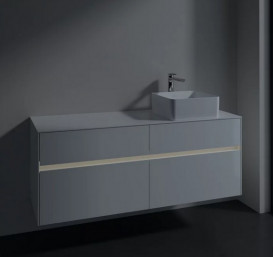 Тумба під раковину Villeroy & Boch Collaro 140х50 см із підсвічуванням ДСП матовий білий C047B0MS