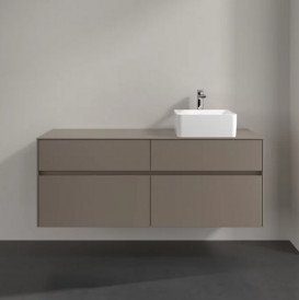 Тумба под раковину Villeroy & Boch Collaro 140х50 см с подсветкой ДСП трюфель серый C047B0VG