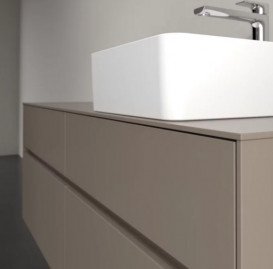 Тумба под раковину Villeroy & Boch Collaro 140х50 см с подсветкой ДСП трюфель серый C047B0VG