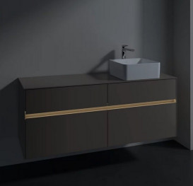Тумба под раковину Villeroy & Boch Collaro 140х50 см с подсветкой ДСП трюфель серый C047B0VG