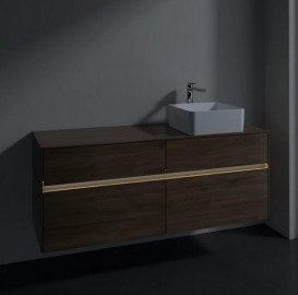 Тумба под раковину Villeroy & Boch Collaro 140х50 см с подсветкой ДСП дуб аризона C047B0VH