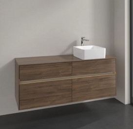 Тумба под раковину Villeroy & Boch Collaro 140х50 см с подсветкой ДСП дуб аризона C047B0VH