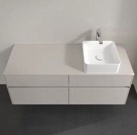 Тумба під раковину Villeroy & Boch Collaro 140х50 см із підсвічуванням ДСП м'який сірий C047B0VK