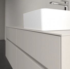 Тумба під раковину Villeroy & Boch Collaro 140х50 см із підсвічуванням ДСП м'який сірий C047B0VK