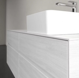 Тумба под раковину Villeroy & Boch Collaro 140х50 см с подсветкой ДСП белое дерево C047B0E8