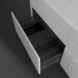 Тумба под раковину Villeroy & Boch Collaro 140х50 см с подсветкой ДСП белое дерево C047B0E8