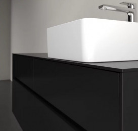 Тумба під раковину Villeroy & Boch Collaro 140х50 см із підсвічуванням МДФ чорний матовий лак C047B0PD