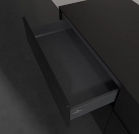 Тумба під раковину Villeroy & Boch Collaro 140х50 см із підсвічуванням МДФ чорний матовий лак C047B0PD