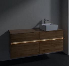 Тумба під раковину Villeroy & Boch Collaro 140х50 см із підсвічуванням ДСП дуб канзас C047B0RH
