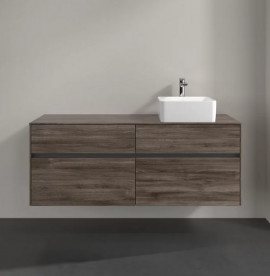 Тумба под раковину Villeroy & Boch Collaro 140х50 см с подсветкой ДСП каменный дуб C047B0RK