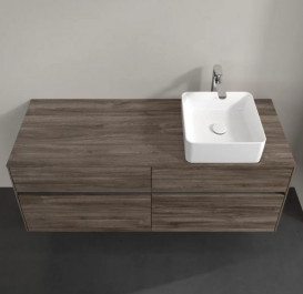 Тумба под раковину Villeroy & Boch Collaro 140х50 см с подсветкой ДСП каменный дуб C047B0RK