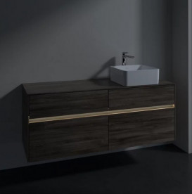 Тумба под раковину Villeroy & Boch Collaro 140х50 см с подсветкой ДСП каменный дуб C047B0RK