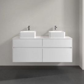 Тумба под раковину Villeroy & Boch Collaro 140х50 см с подсветкой МДФ глянцевый белый C048B0DH