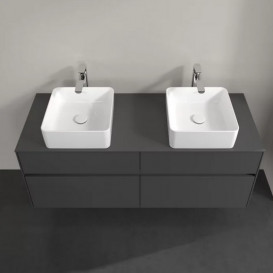 Тумба под раковину Villeroy & Boch Collaro 140х50 см с подсветкой МДФ глянцевый серый C048B0FP