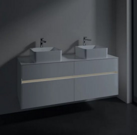 Тумба под раковину Villeroy & Boch Collaro 140х50 см с подсветкой ДСП матовый белый C048B0MS