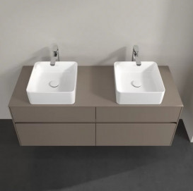 Тумба під раковину Villeroy & Boch Collaro 140х50 см із підсвічуванням ДСП трюфель сірий C048B0VG