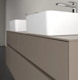 Тумба під раковину Villeroy & Boch Collaro 140х50 см із підсвічуванням ДСП трюфель сірий C048B0VG