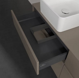 Тумба під раковину Villeroy & Boch Collaro 140х50 см із підсвічуванням ДСП трюфель сірий C048B0VG