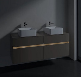 Тумба під раковину Villeroy & Boch Collaro 140х50 см із підсвічуванням ДСП трюфель сірий C048B0VG