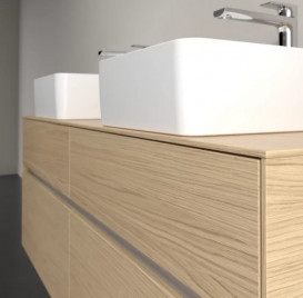 Тумба под раковину Villeroy & Boch Collaro 140х50 см с подсветкой ДСП северный дуб C048B0VJ