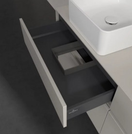 Тумба под раковину Villeroy & Boch Collaro 140х50 см с подсветкой ДСП мягкий серый C048B0VK