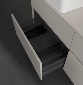 Тумба под раковину Villeroy & Boch Collaro 140х50 см с подсветкой ДСП мягкий серый C048B0VK