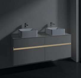 Тумба под раковину Villeroy & Boch Collaro 140х50 см с подсветкой ДСП мягкий серый C048B0VK