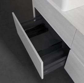 Тумба под раковину Villeroy & Boch Collaro 140х50 см с подсветкой ДСП белое дерево C048B0E8