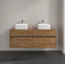 Тумба под раковину Villeroy & Boch Collaro 140х50 см с подсветкой ДСП дуб канзас C048B0RH