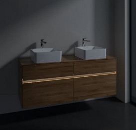 Тумба под раковину Villeroy & Boch Collaro 140х50 см с подсветкой ДСП дуб канзас C048B0RH