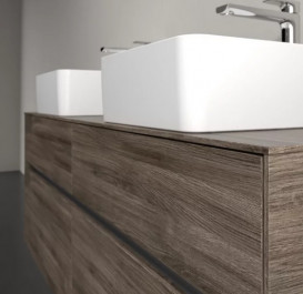 Тумба под раковину Villeroy & Boch Collaro 140х50 см с подсветкой ДСП каменный дуб C048B0RK