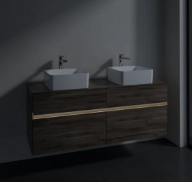 Тумба под раковину Villeroy & Boch Collaro 140х50 см с подсветкой ДСП каменный дуб C048B0RK