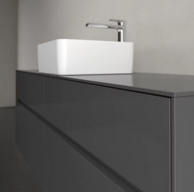 Тумба під раковину Villeroy & Boch Collaro 160х50 см із підсвічуванням МДФ глянсовий сірий C049B0FP