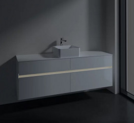 Тумба під раковину Villeroy & Boch Collaro 160х50 см із підсвічуванням ДСП матовий білий C049B0MS