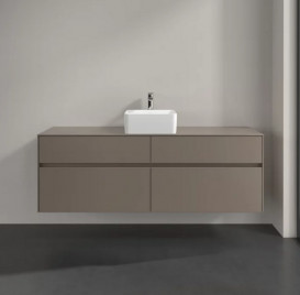 Тумба під раковину Villeroy & Boch Collaro 160х50 см із підсвічуванням ДСП трюфель сірий C049B0VG