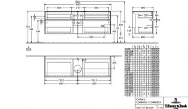 Тумба под раковину Villeroy & Boch Collaro 160х50 см с подсветкой ДСП дуб аризона C049B0VH